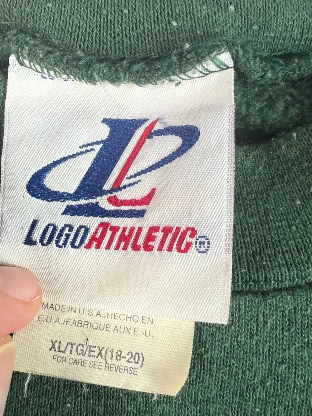 VTG 90s NFL Green Bay Packers Sweatshirt Youth Extra Large Green Faded Crewneck